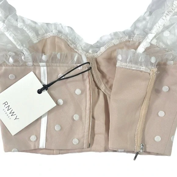 White Sheer Polka Dot Top - Picture 5 of 12